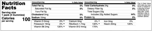 Power Up 5g Creatine Monohydrate Gummies with Betalain Pre-workout | 12-Pack