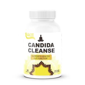 Candida Cleanse 60 Capsules - Gut & Colon Support, Natural Herbs For Intestinal Detox, Anti Yeast Overgrowth - Oregano Leaf, Caprylic Acid, Black Waln