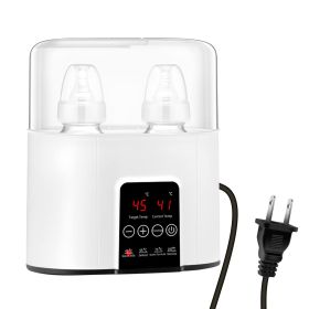 Electric Baby Milk Bottle Warmer fit for 2 Bottle Fast Milk Warmer Formula Warmer with 4 Heating Modes Adjustable Temperature Display Screen 24H Therm
