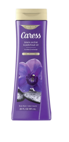 Caress Body Wash for Women, Black Orchid & Patchouli Oil Shower Gel for Dry Skin 20 fl oz