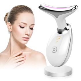 EMS Thermal Neck Lifting And Tighten Massager (Color: White)